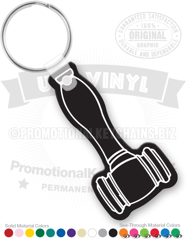 Gavel Vinyl Keychain