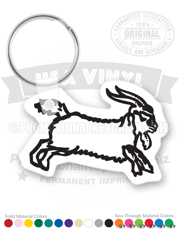 Goat Vinyl Keychain
