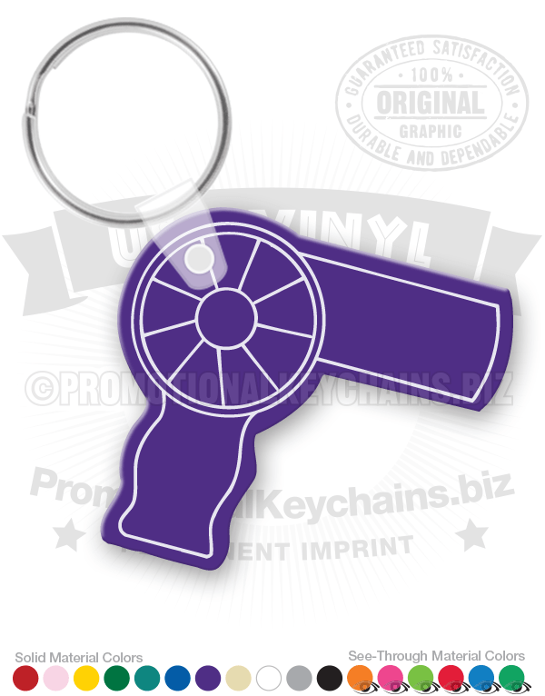Hairdryer Vinyl Keychain