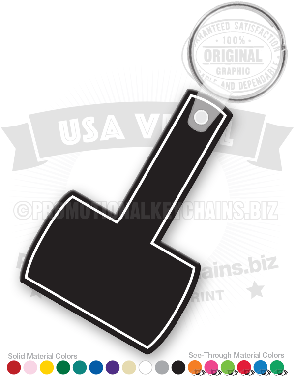 Hammer Mallet Vinyl Keychain