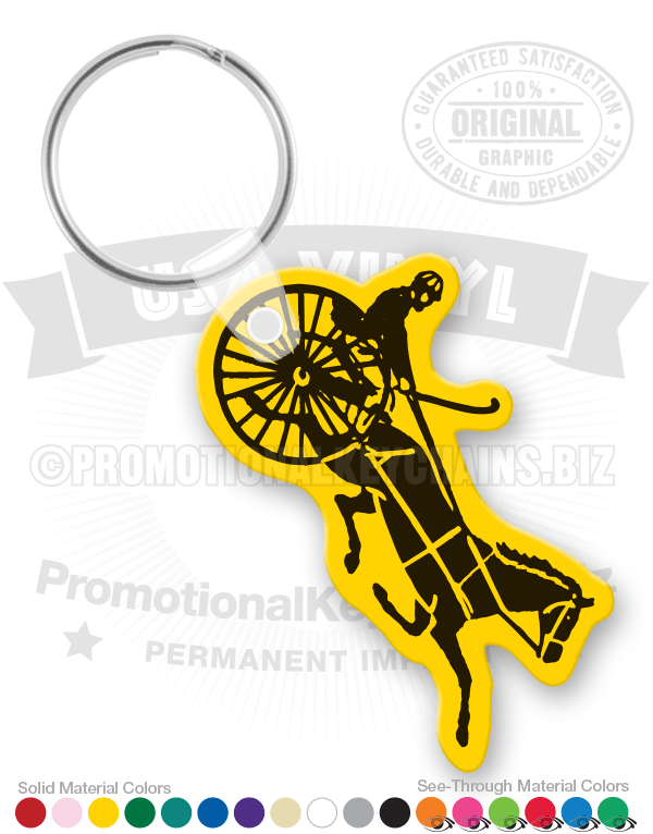 Horse Racing Vinyl Keychain