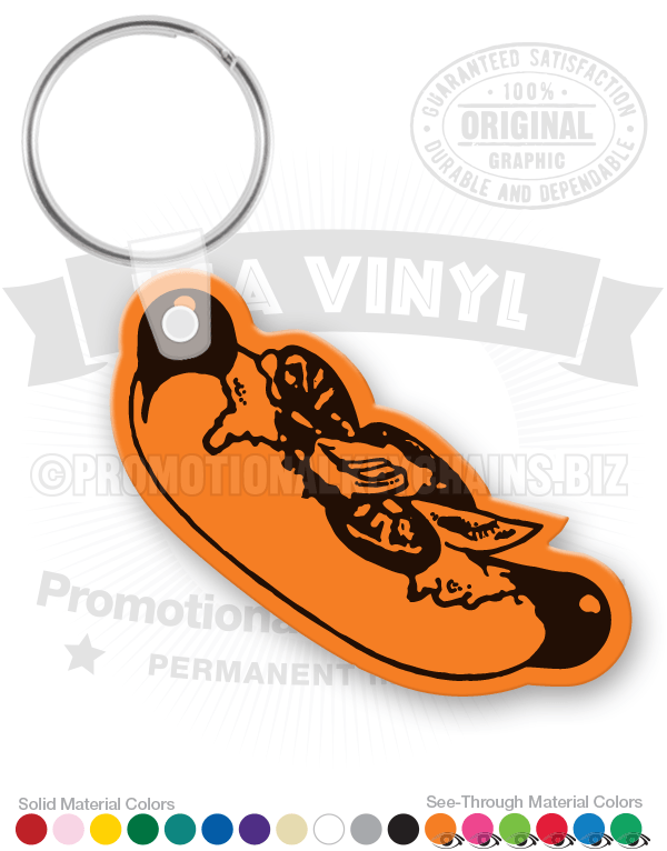 Hot Dog Vinyl Keychain