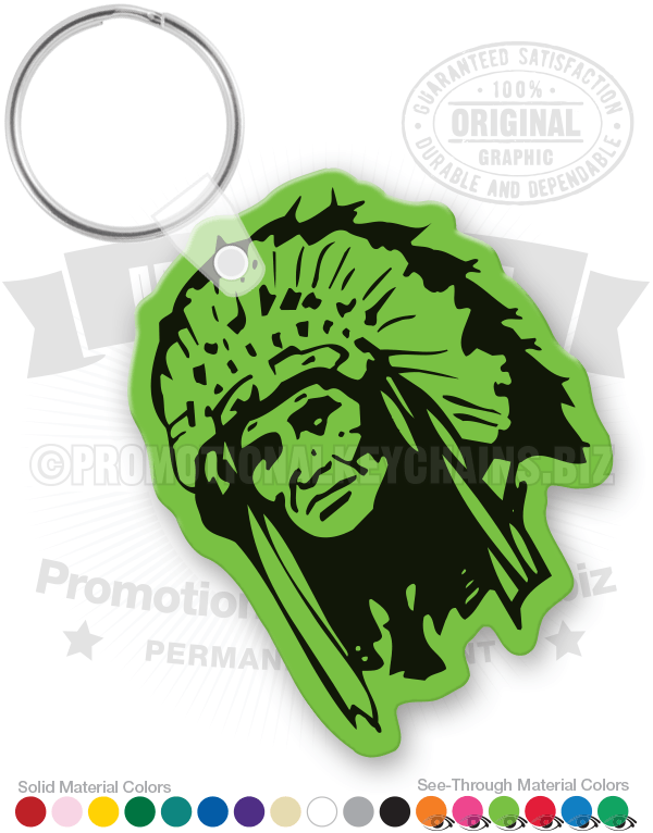 Indian Chief Vinyl Keychain