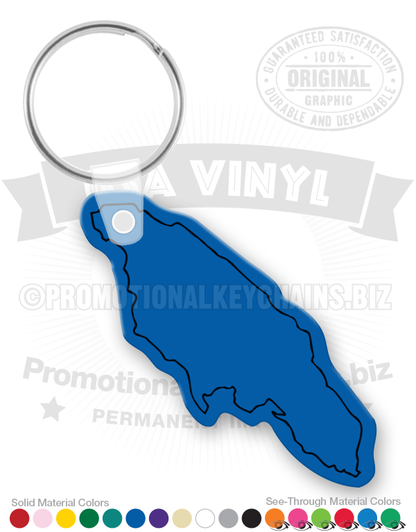 Jamaica Vinyl Keychain