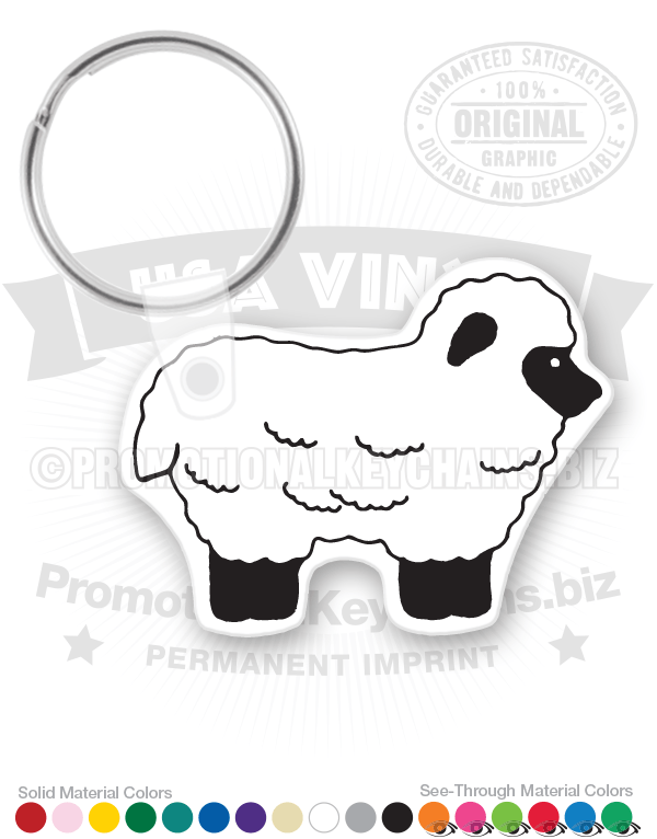 Lamb Vinyl Keychain