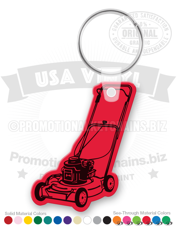 Lawn Mower Vinyl Keychain