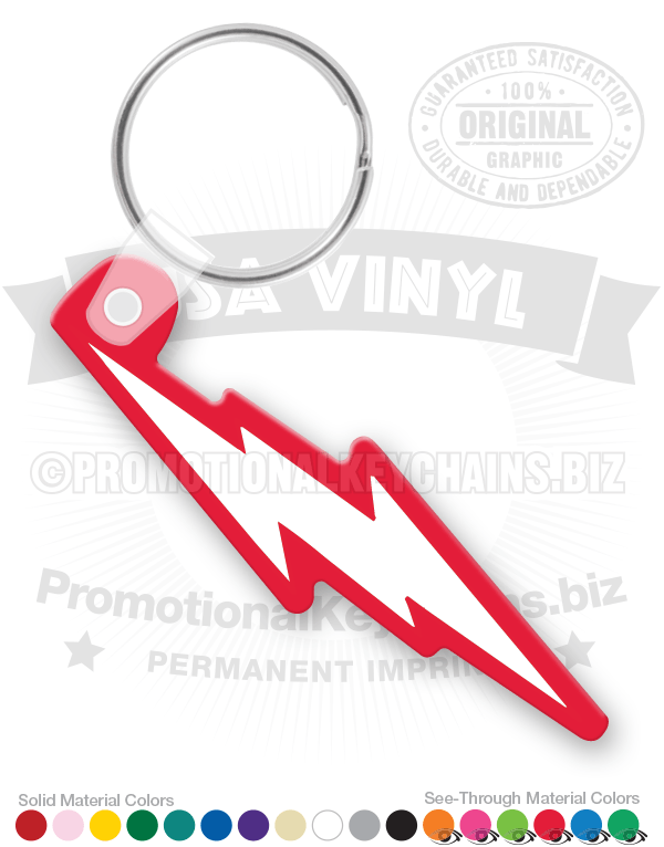 Lightning Bolt Vinyl Keychain