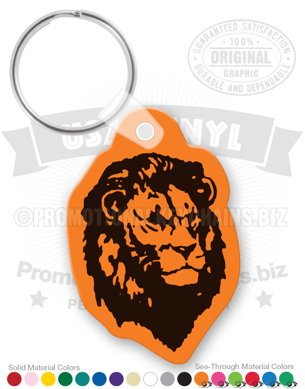 Lion's Head Vinyl Keychain
