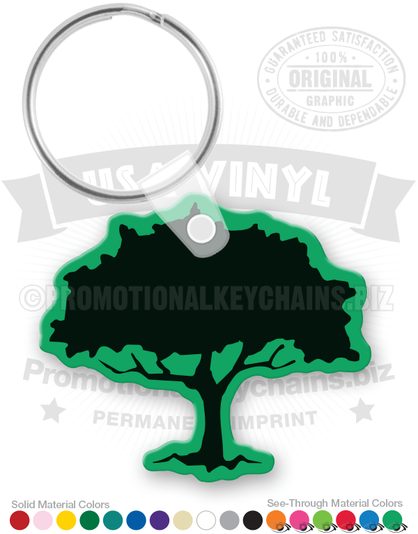 Live Oak Tree Vinyl Keychain