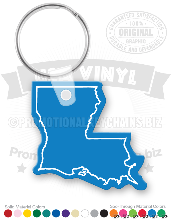 Louisiana Vinyl Keychain