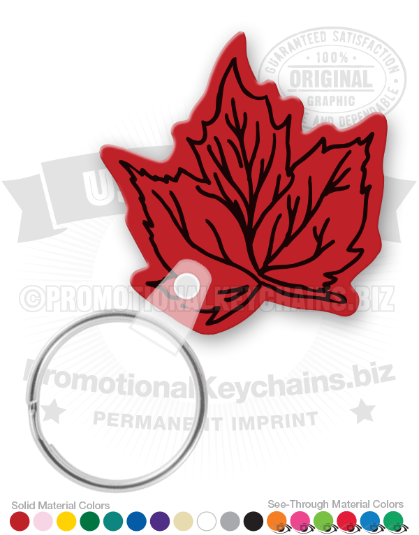 Maple Leaf Vinyl Keychain