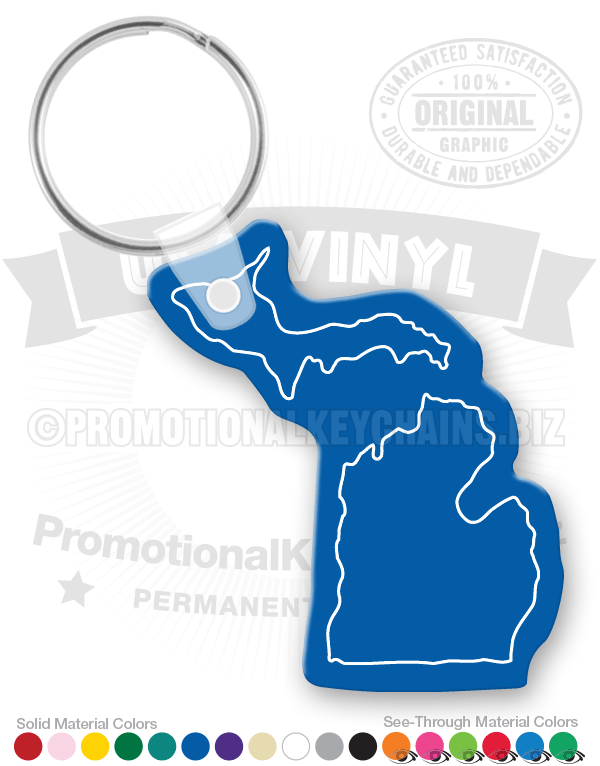 Michigan Vinyl Keychain