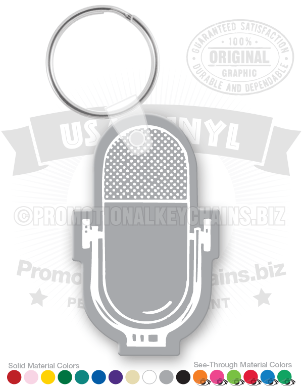 Microphone Vinyl Keychain
