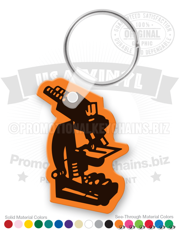 Microscope Vinyl Keychain