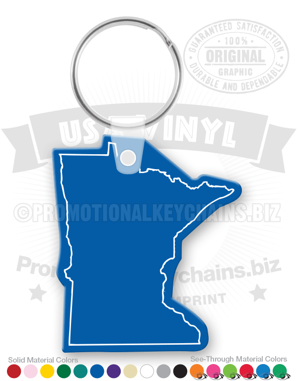 Minnesota State Vinyl Keychain