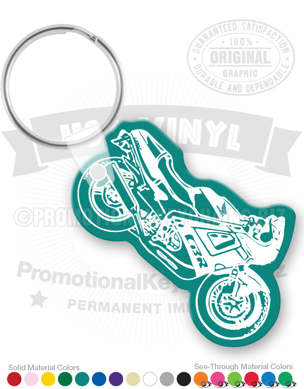 Honda Motorcycle Vinyl Keychain