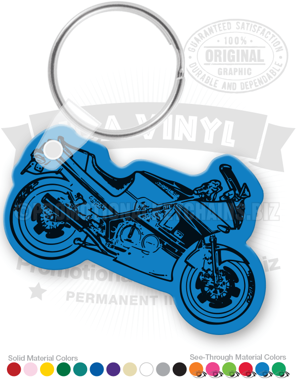 Motorcycle Ninja Vinyl Keychain