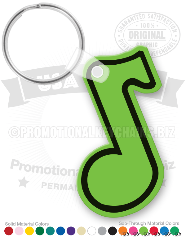 Music Note Vinyl Keychain
