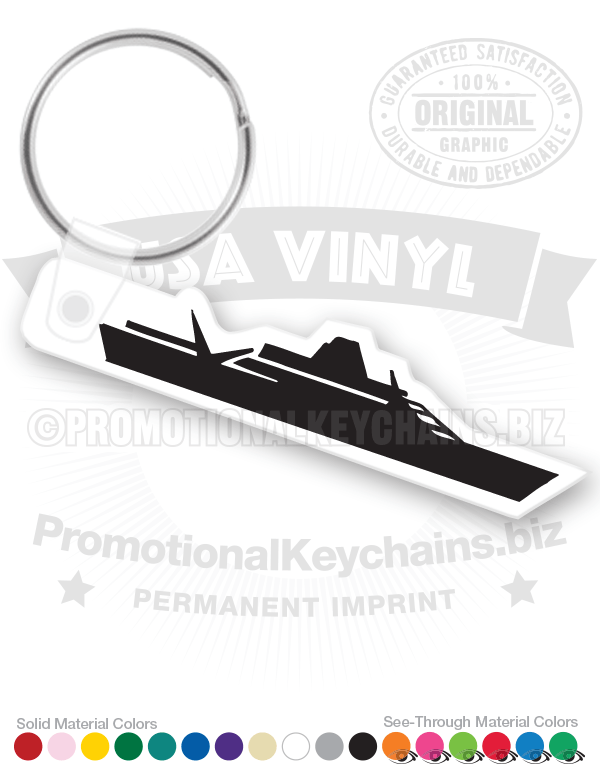 Navy Ship Vinyl Keychain