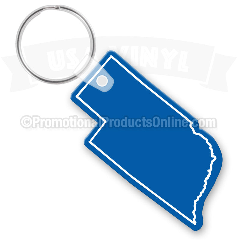 Nebraska State Vinyl Keychain PK6100NB