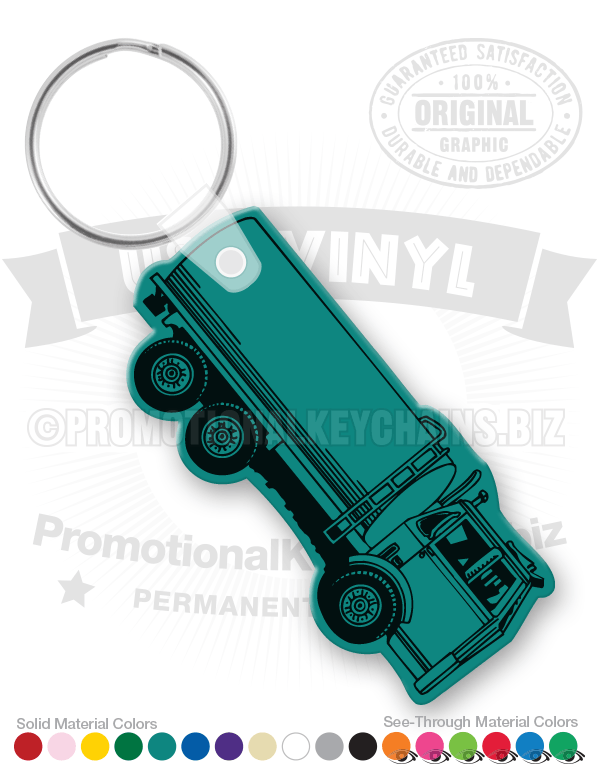 Oil Delivery Truck Vinyl Keychain