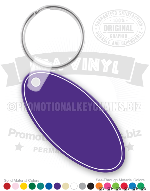 Oval Vinyl Keychain