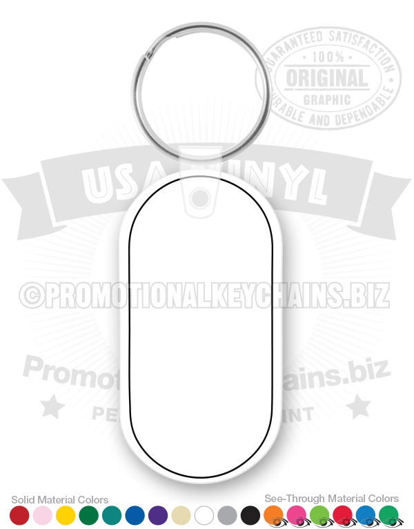 Oval Vinyl Keychain