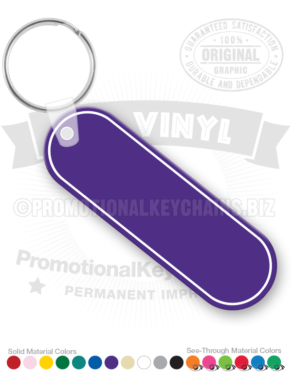 Oval Vinyl Keychain