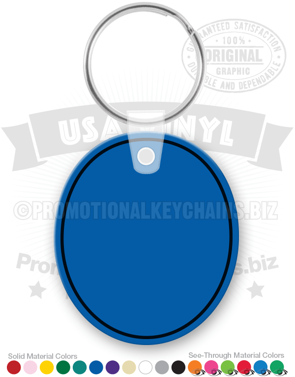 Oval Vinyl Keychain