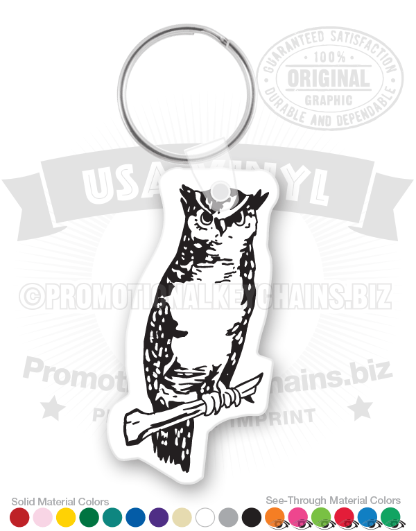 Owl Vinyl Keychain