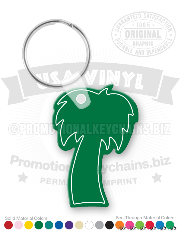 Palm Tree Vinyl Keychain
