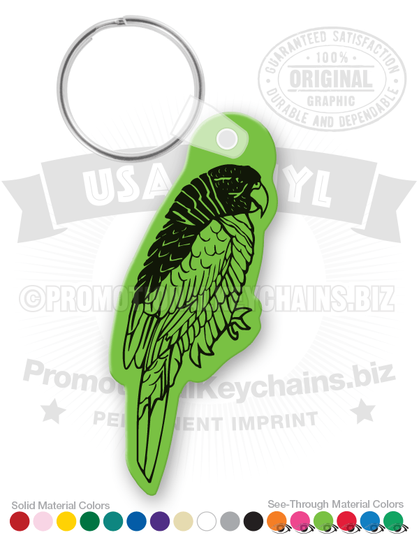 Parrot Vinyl Keychain