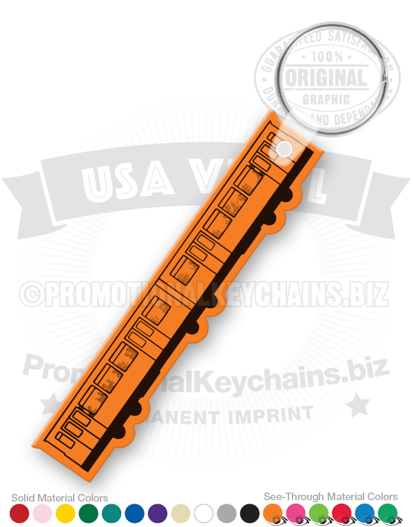 Passenger Train Vinyl Keychain