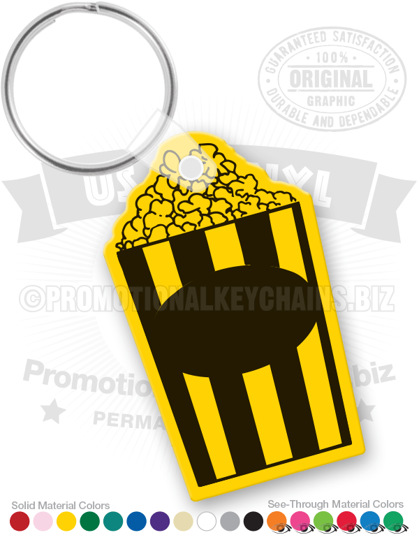 Popcorn Bucket Vinyl Keychain