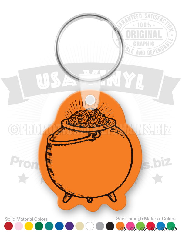 Pot Of Gold Vinyl Keychain