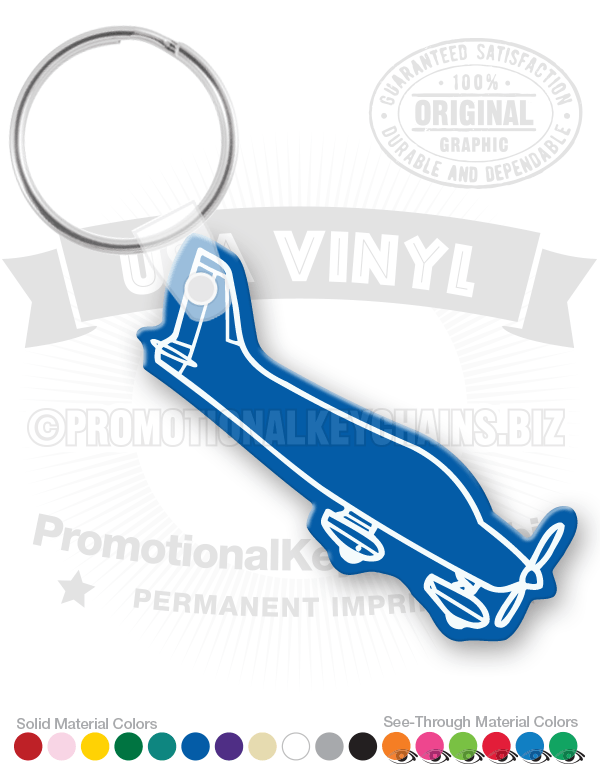 Propeller Transport Plane Vinyl Keychain