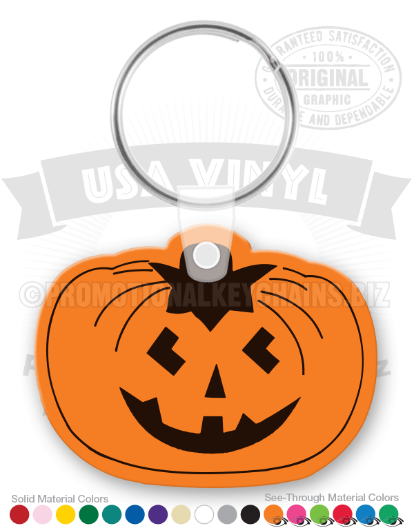 Pumpkin Vinyl Keychain