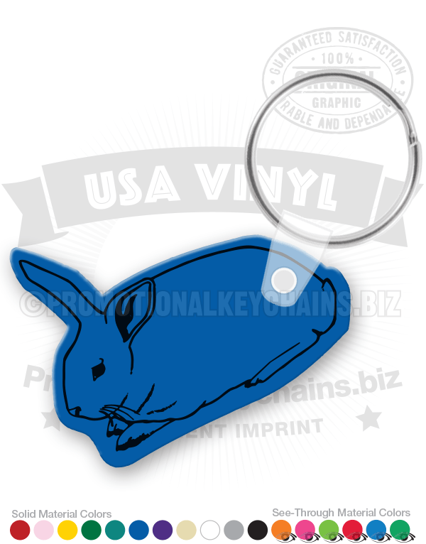 Rabbit Vinyl Keychain