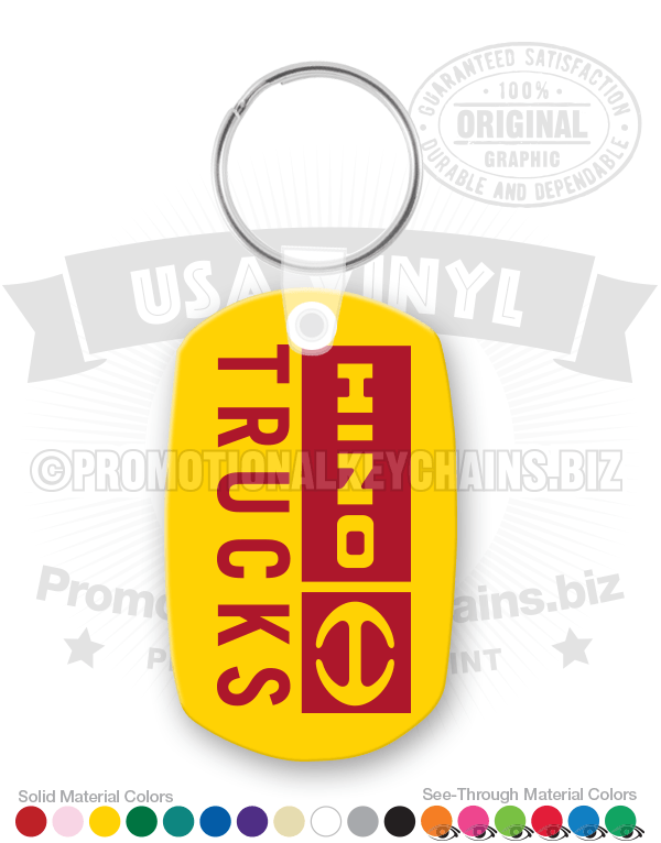 Rectangle Tag Vinyl Keychain