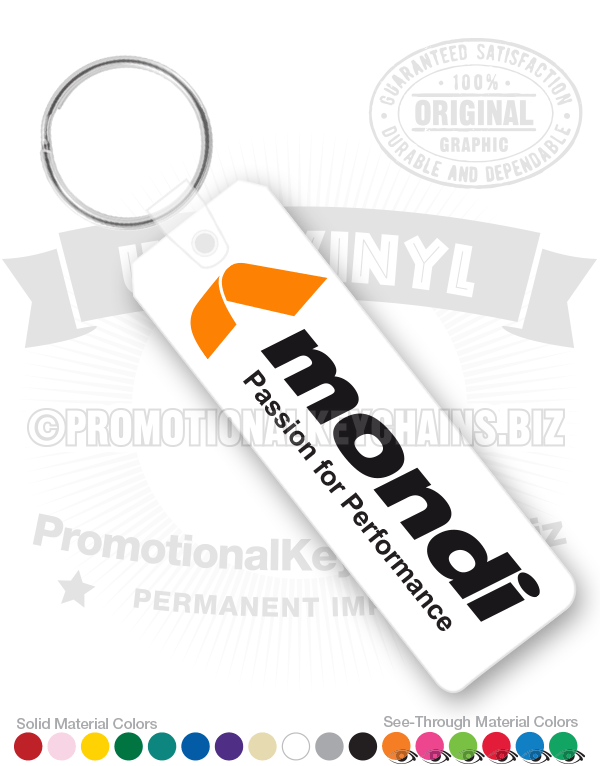 Rectangle Tag Vinyl Keychain