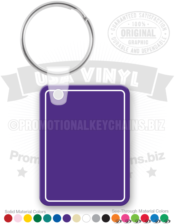 Rectangle Vinyl Keychain