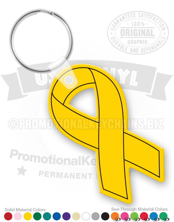 Awareness Ribbon Vinyl Keychain PK6392