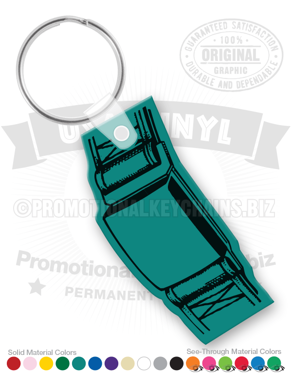 Safety Belt Vinyl Keychain