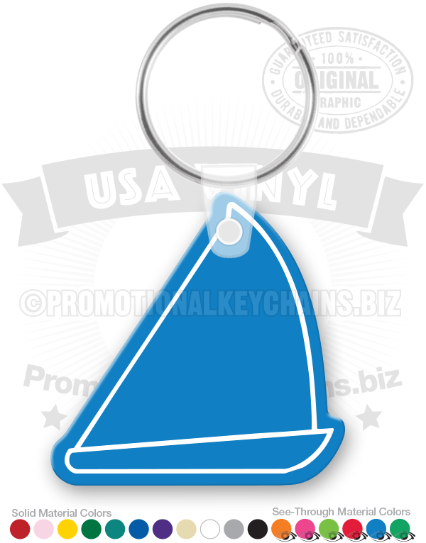 Sailboat Vinyl Keychain