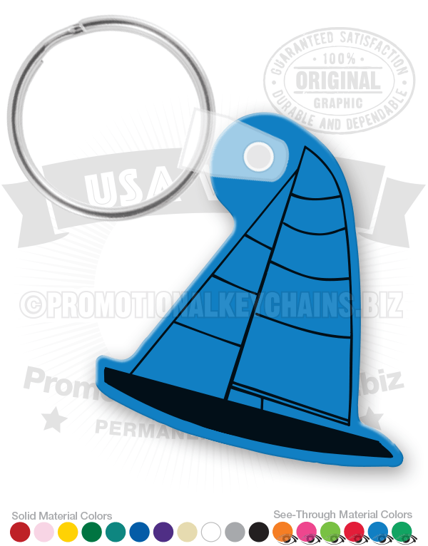 Sailboat Vinyl Keychain