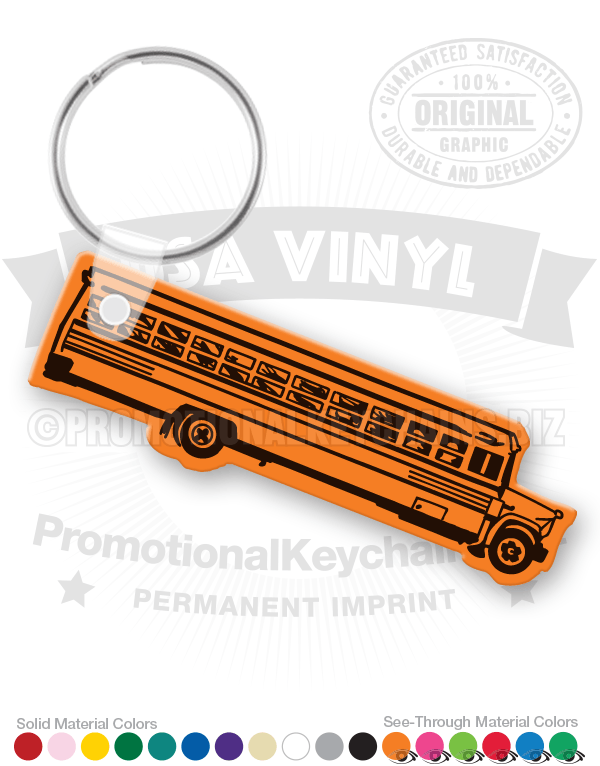 School Bus Vinyl Keychain PK4451