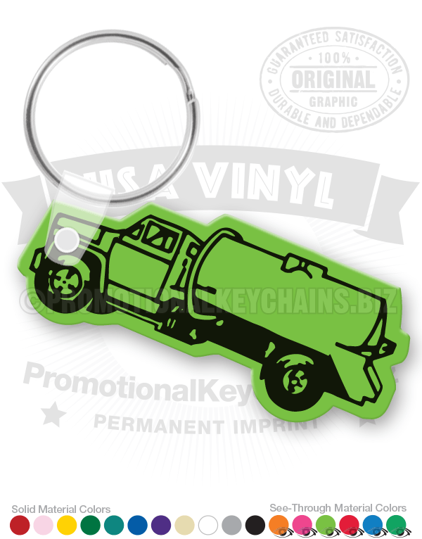 Septic Truck Vinyl Keychain