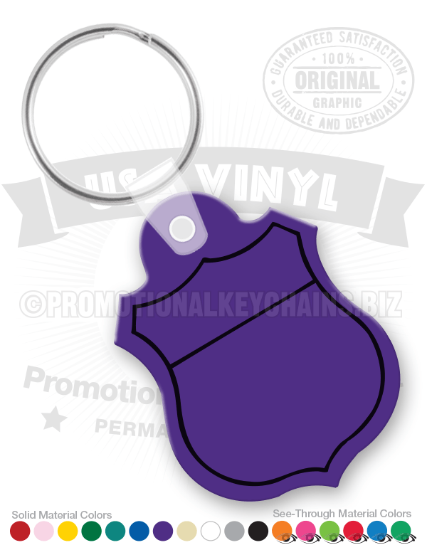 Shield Vinyl Keychain