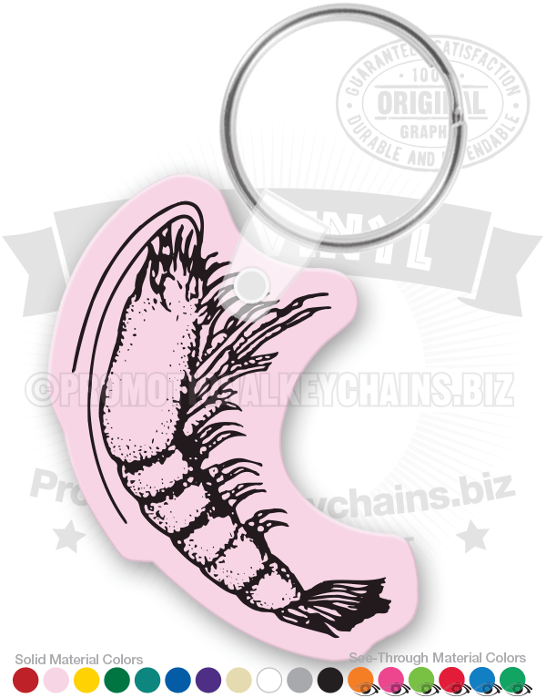 Shrimp Vinyl Keychain