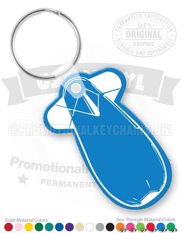 Simplified Blimp Vinyl Keychain